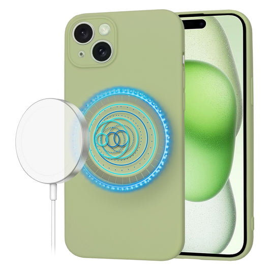 MagSafe Case for Apple iPhone 15 Plus, Techsuit, SoftFlex, Matcha