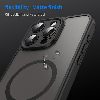 MagSafe Case for Apple iPhone 15 Pro, Techsuit, HaloFrost II, Black