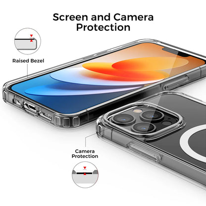 MagSafe Case for Apple iPhone 15, Techsuit, Pro, Transparent