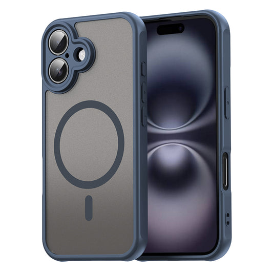 MagSafe Case for Apple iPhone 16 Plus, Techsuit, HaloFrost II, Navy Blue