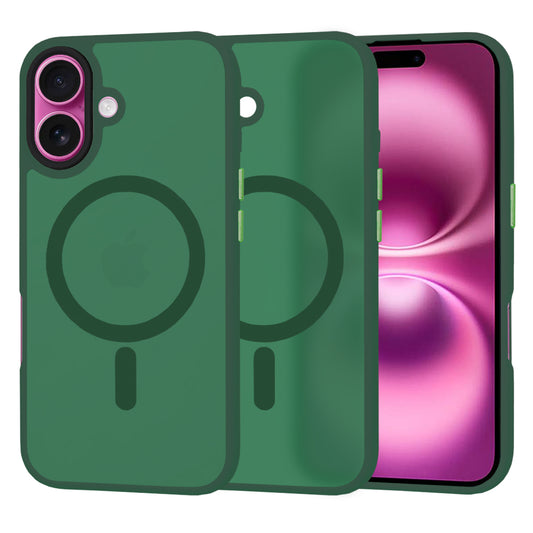 MagSafe Case for Apple iPhone 16 Plus, Techsuit, HaloFrost, Green