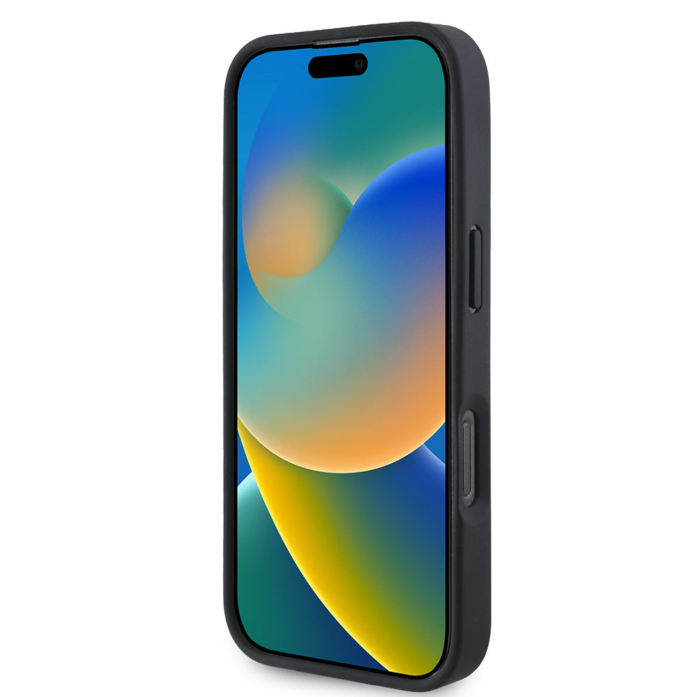 MagSafe Case for Apple iPhone 16 Pro Max, BMW, Perforated M Perf. Tricolor Stripers, Black