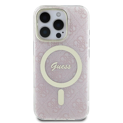 MagSafe Case for Apple iPhone 16 Pro Max, Guess, IML 4G, Pink