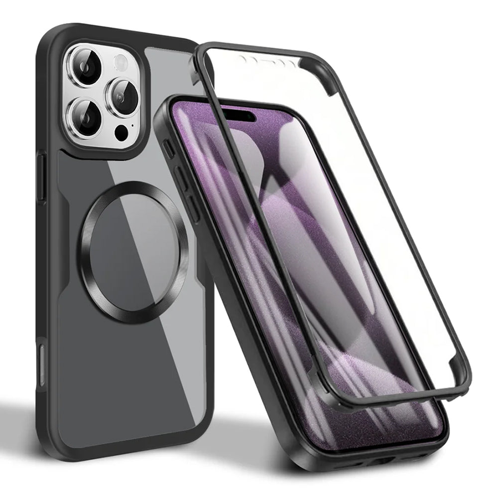 MagSafe Case for Apple iPhone 16 Pro Max, Techsuit, ColorVerse 360, Black