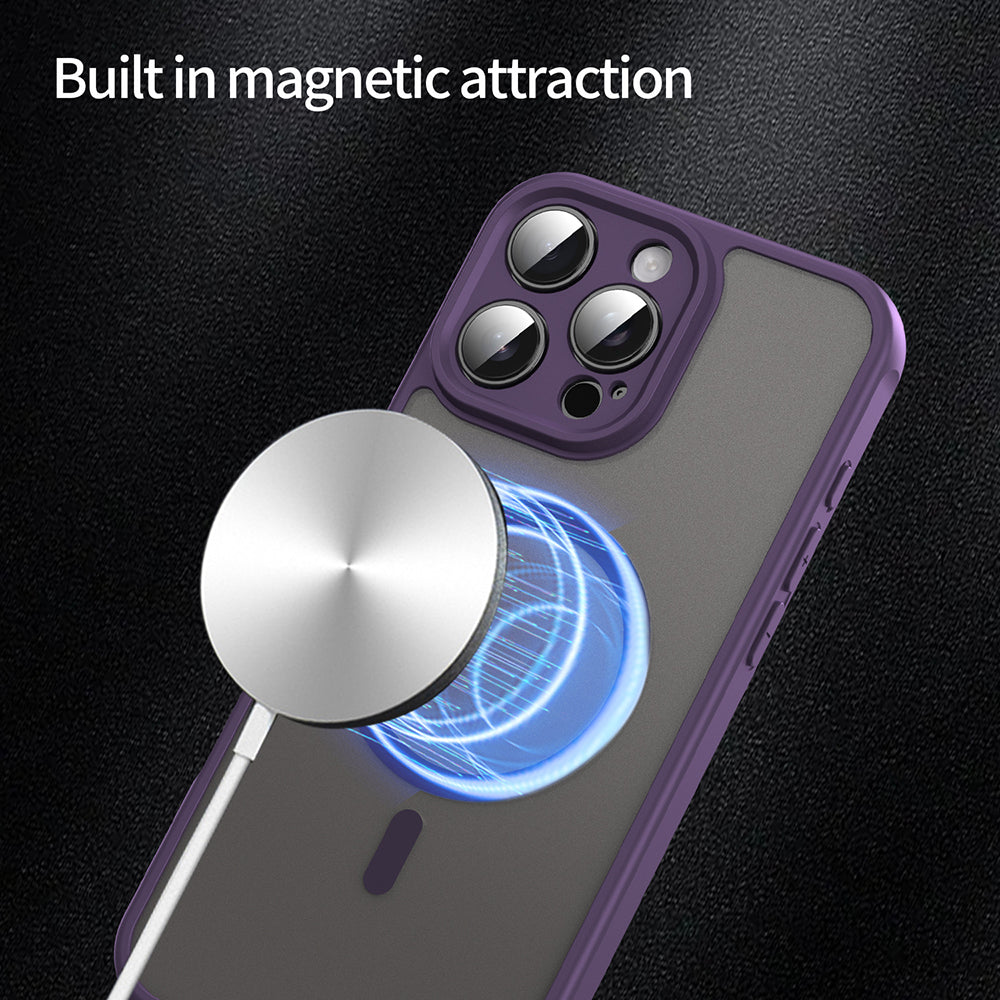 MagSafe Case for Apple iPhone 16 Pro Max, Techsuit, HaloFrost II, Purple