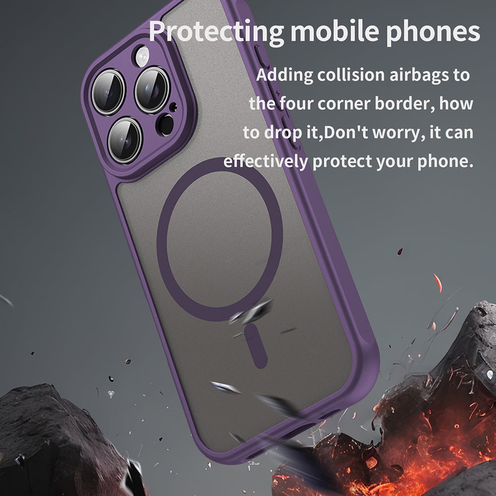 MagSafe Case for Apple iPhone 16 Pro, Techsuit, HaloFrost II, Purple