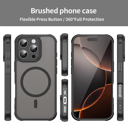 MagSafe Case for Apple iPhone 16 Pro, Techsuit, HaloFrost II, Black