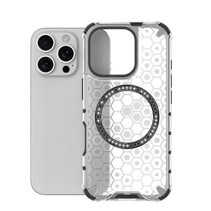 MagSafe Case for Apple iPhone 16 Pro, Techsuit, HoneyComb Shield, White