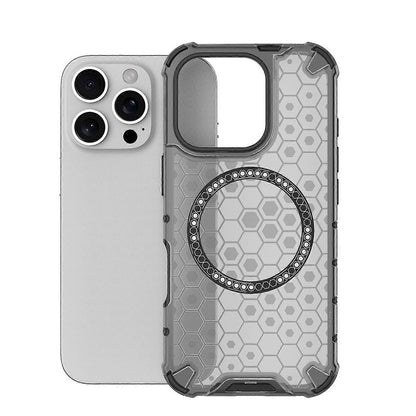 MagSafe Case for Apple iPhone 16 Pro, Techsuit, HoneyComb Shield, Black