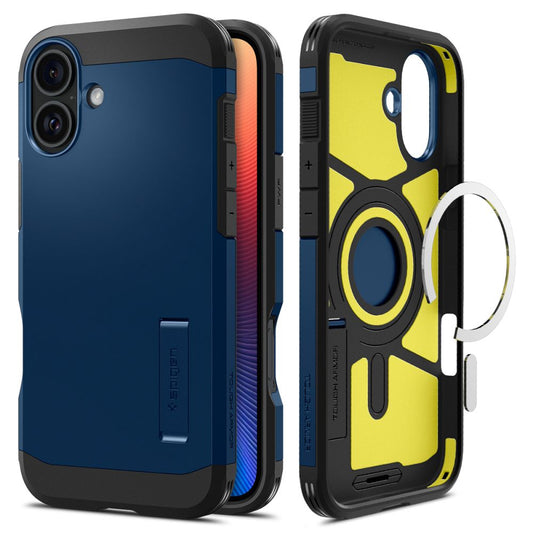 MagSafe Case for Apple iPhone 16, Spigen, Tough Armor, Navy ACS08217