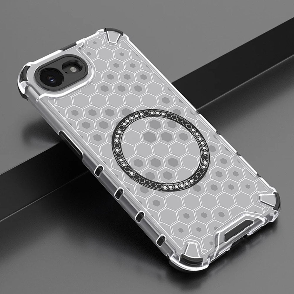 MagSafe Case for Apple iPhone 17e / 16e, Techsuit, HoneyComb Shield, White