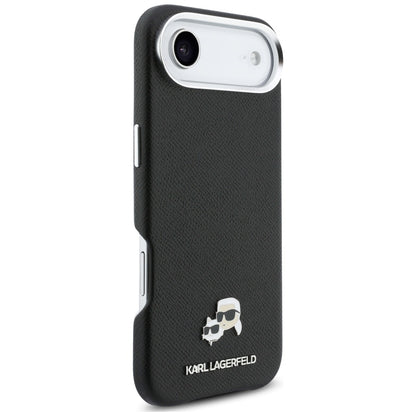 MagSafe Case for Apple iPhone 17 Air, Karl Lagerfeld, Karl & Choupette Head's Pin, Black