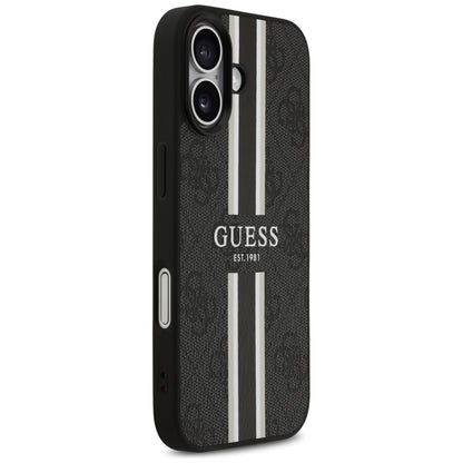 MagSafe Case for Apple iPhone 17, Guess, 4G Printed Stripes, Black