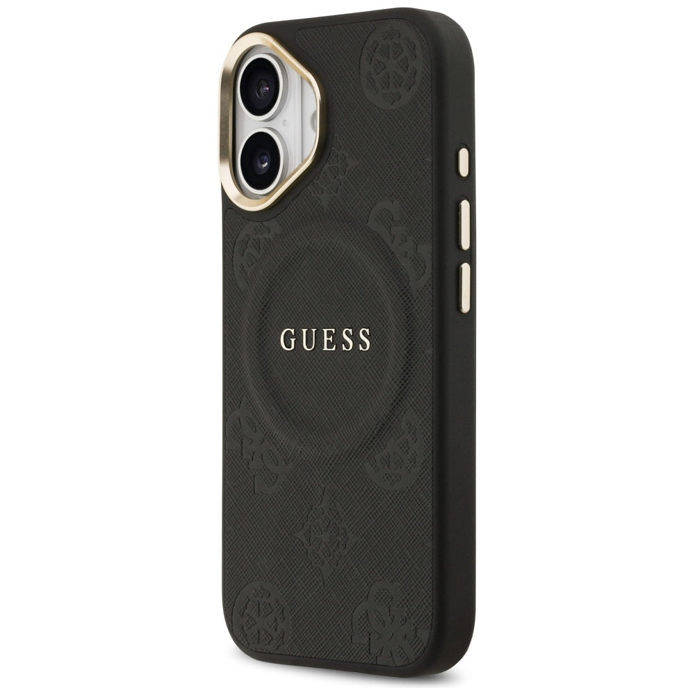 MagSafe Case for Apple iPhone 17, Guess, Peony Hot Stamp, Black