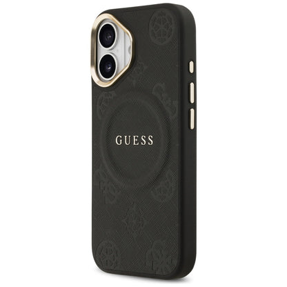 MagSafe Case for Apple iPhone 17, Guess, Peony Hot Stamp, Black