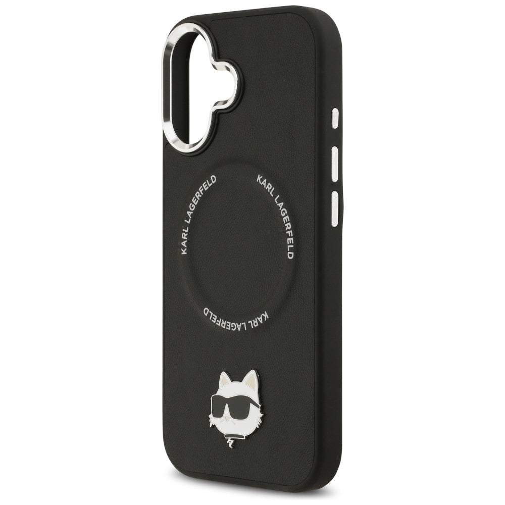 MagSafe Case for Apple iPhone 17, Karl Lagerfeld, Choupette Pin, Black