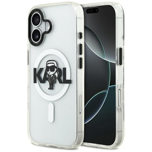 MagSafe Case for Apple iPhone 17, Karl Lagerfeld, IML Sketch Logo Karl, Transparent
