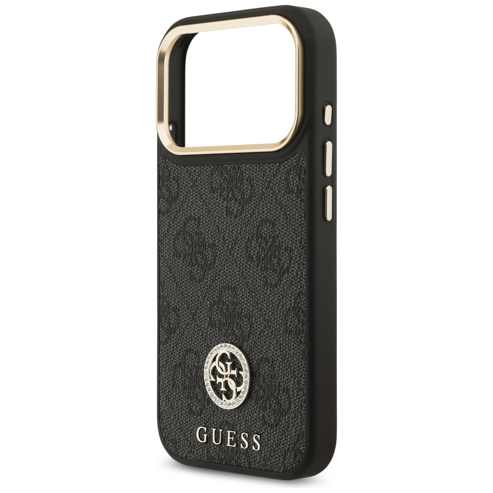 MagSafe Case for Apple iPhone 17 Pro, Guess, 4G Strass Logo, Black