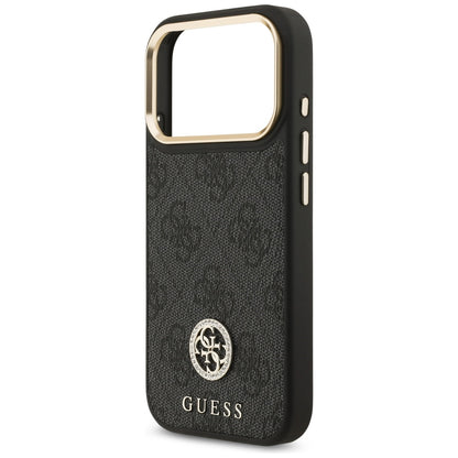 MagSafe Case for Apple iPhone 17 Pro, Guess, 4G Strass Logo, Black
