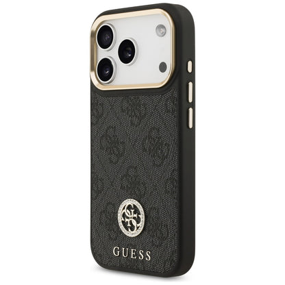 MagSafe Case for Apple iPhone 17 Pro, Guess, 4G Strass Logo, Black
