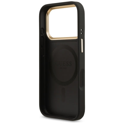 MagSafe Case for Apple iPhone 17 Pro, Guess, 4G Strass Logo, Black