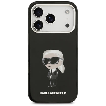 MagSafe Case for Apple iPhone 17 Pro, Karl Lagerfeld, IML Aquarelle Karl Ikonik, Black