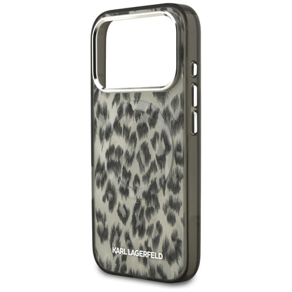 MagSafe Case for Apple iPhone 17 Pro, Karl Lagerfeld, IML Leopard Pattern, Brown