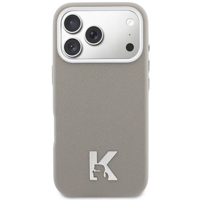 MagSafe Case for Apple iPhone 17 Pro, Karl Lagerfeld, Karl Head Logo, Grey