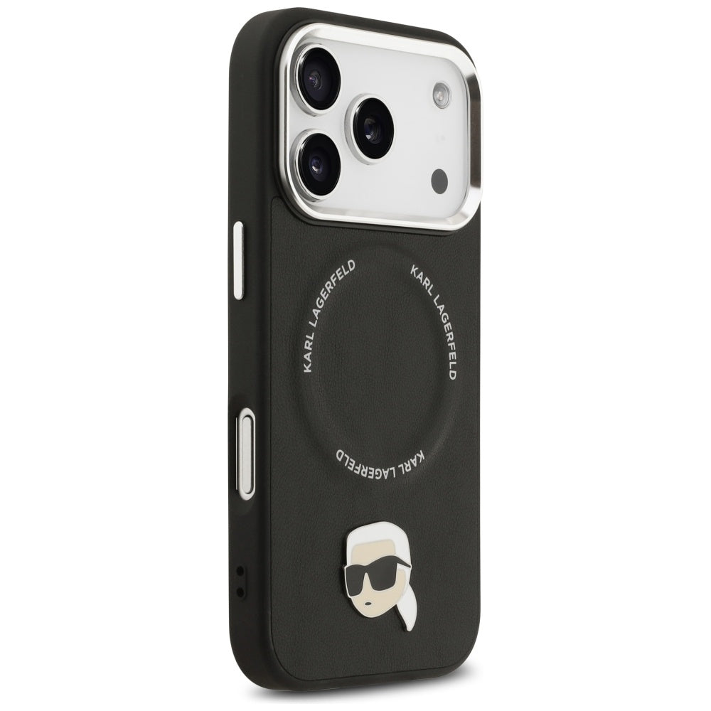 MagSafe Case for Apple iPhone 17 Pro, Karl Lagerfeld, Karl Pin, Black