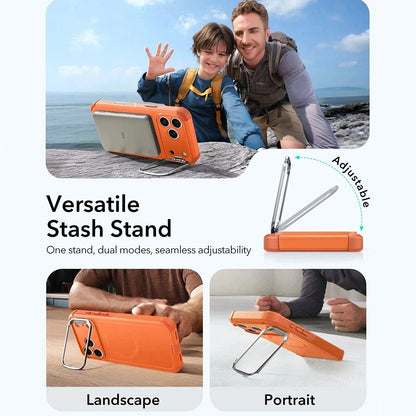 MagSafe Case for Apple iPhone 17 Pro Max, ESR, Cyber Armor Kickstand, Orange