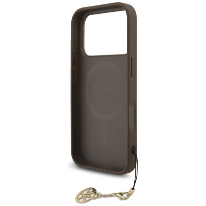 MagSafe Case for Apple iPhone 17 Pro Max, Guess, 4G Charm Cradle, Brown