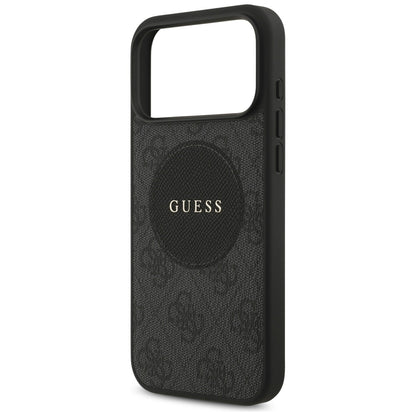 MagSafe Case for Apple iPhone 17 Pro Max, Guess, 4G Circle Classic Logo, Black