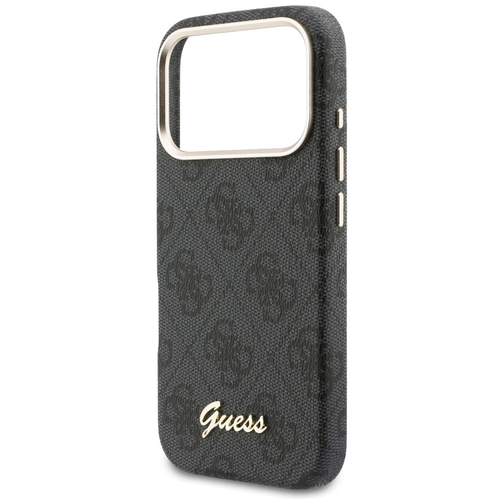 MagSafe Case for Apple iPhone 17 Pro Max, Guess, 4G Script Logo, Black