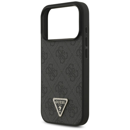 MagSafe Case for Apple iPhone 17 Pro Max, Guess, 4G Triangle Strass, Black