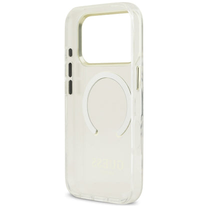 MagSafe Case for Apple iPhone 17 Pro Max, Guess, Metal Outline, Gold