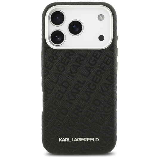 MagSafe Case for Apple iPhone 17 Pro Max, Karl Lagerfeld, FW Stamped Karl, Black