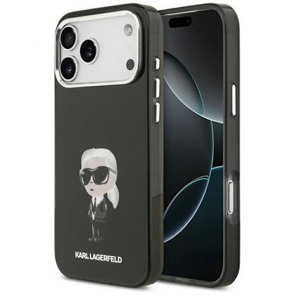 MagSafe Case for Apple iPhone 17 Pro Max, Karl Lagerfeld, IML Aquarelle Karl Ikonik, Black
