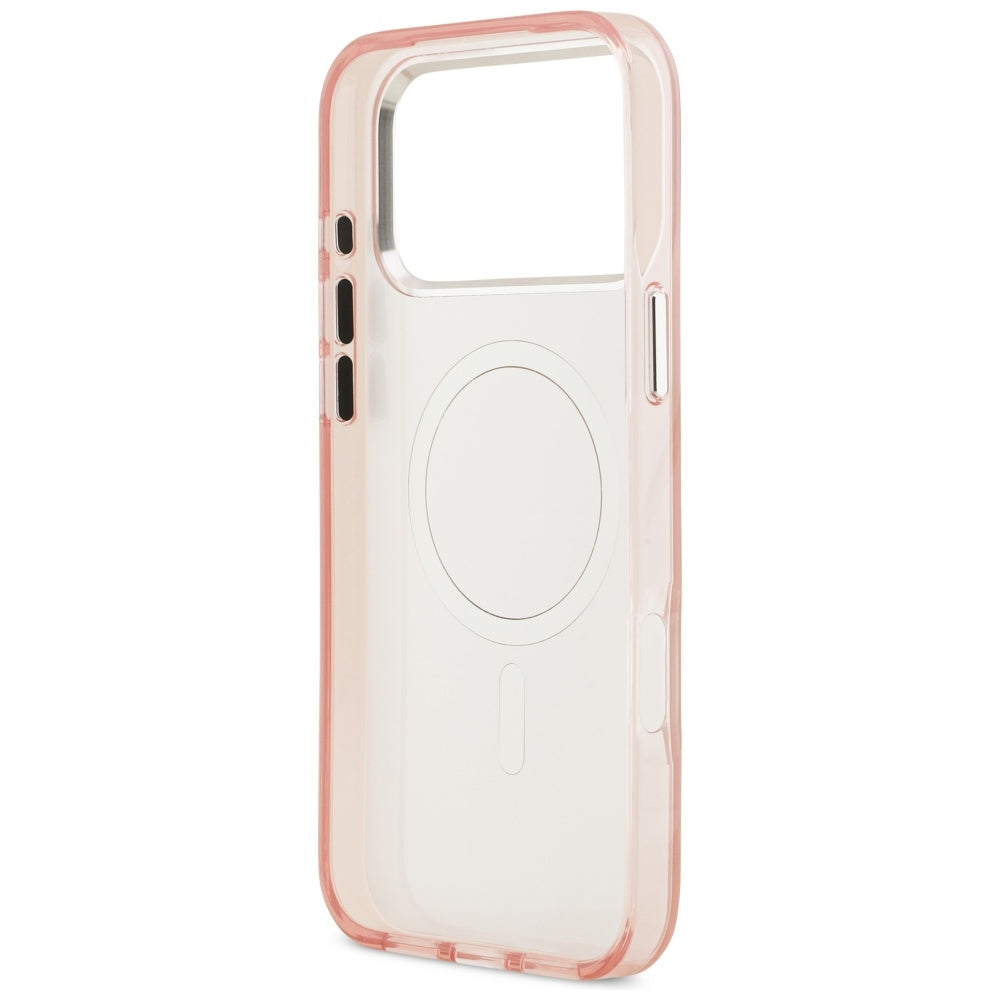 MagSafe Case for Apple iPhone 17 Pro Max, Karl Lagerfeld, IML Aquarelle Logo Choupette, Pink