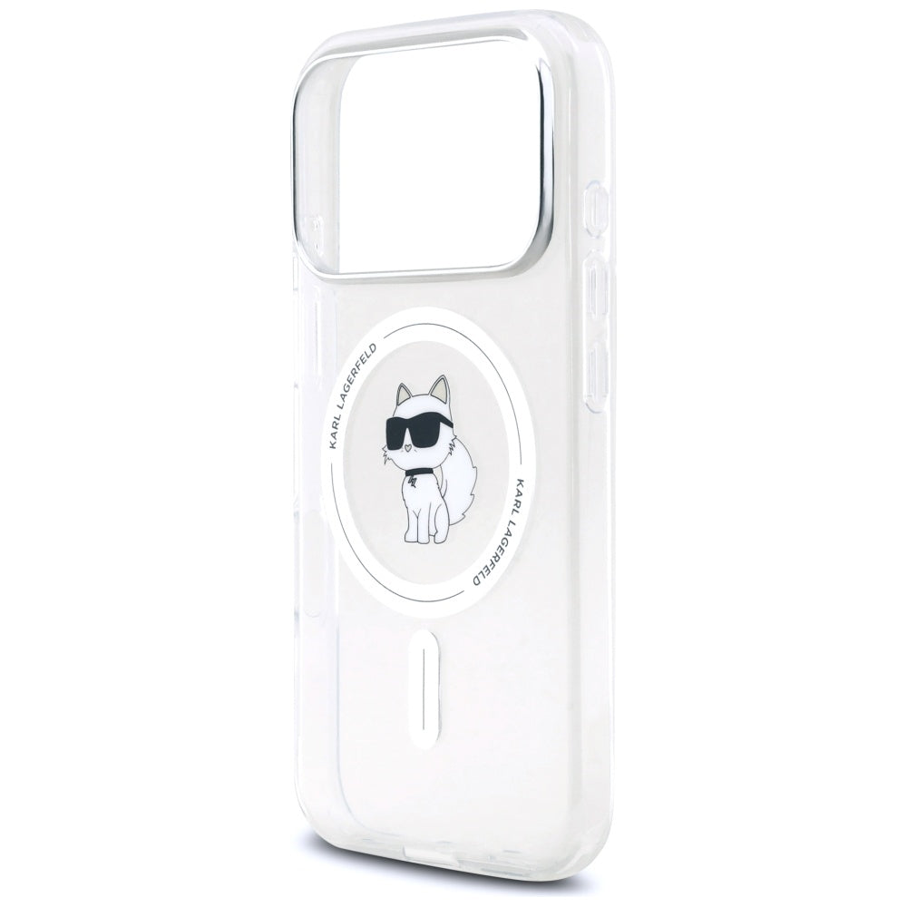 MagSafe Case for Apple iPhone 17 Pro Max, Karl Lagerfeld, IML Choupette, Transparent
