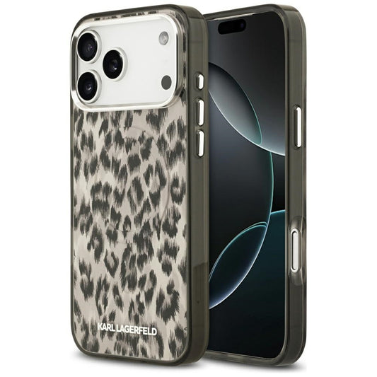 MagSafe Case for Apple iPhone 17 Pro Max, Karl Lagerfeld, IML Leopard Pattern, Brown