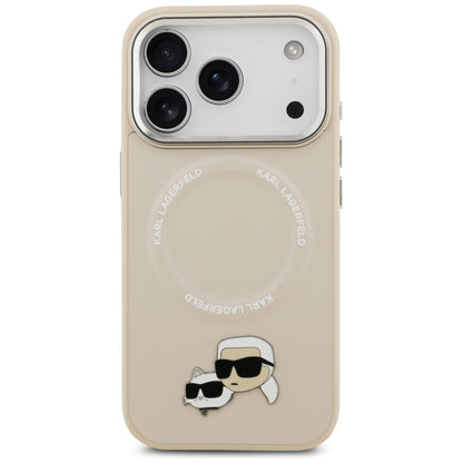 MagSafe Case for Apple iPhone 17 Pro Max, Karl Lagerfeld, Karl & Choupette Pins, Beige