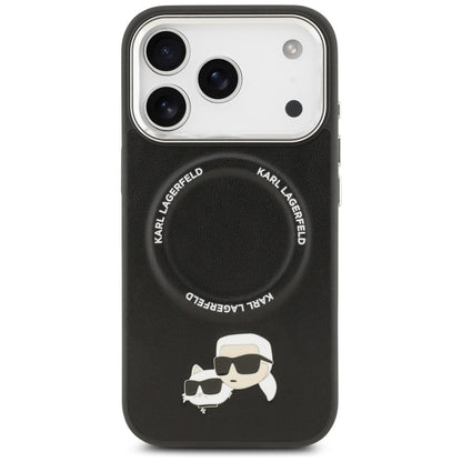 MagSafe Case for Apple iPhone 17 Pro Max, Karl Lagerfeld, Karl & Choupette Pins, Black