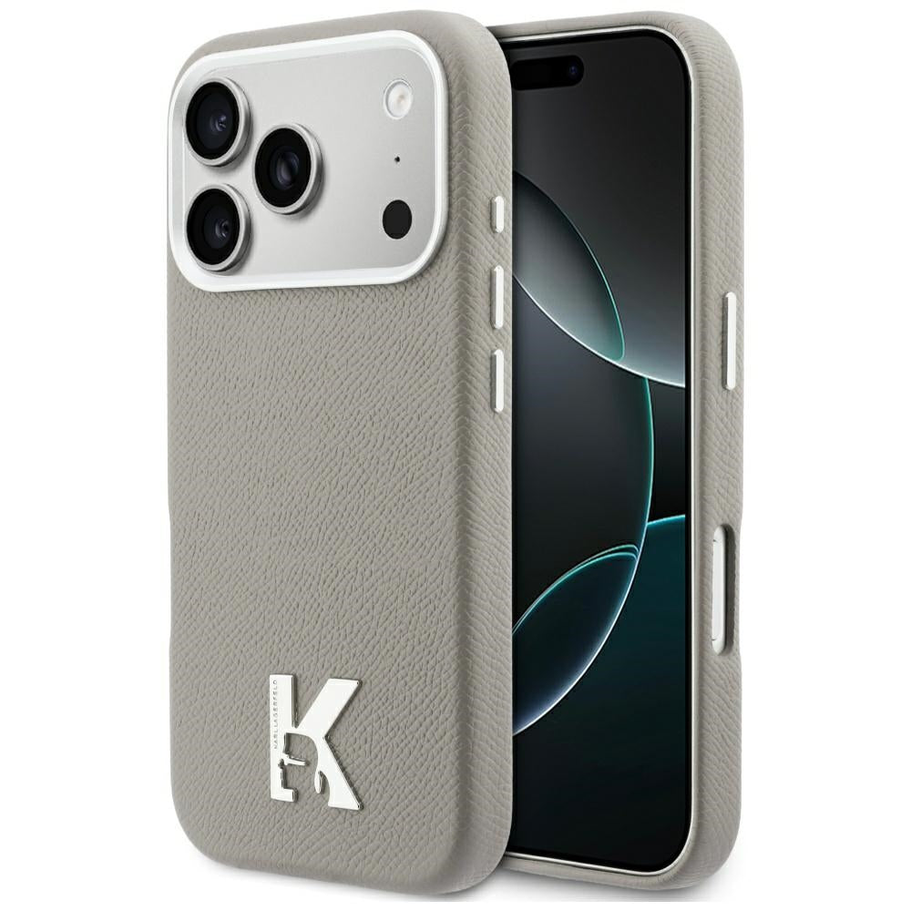 MagSafe Case for Apple iPhone 17 Pro Max, Karl Lagerfeld, Karl Head Logo, Grey
