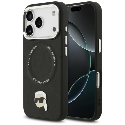 MagSafe Case for Apple iPhone 17 Pro Max, Karl Lagerfeld, Karl Pin, Black