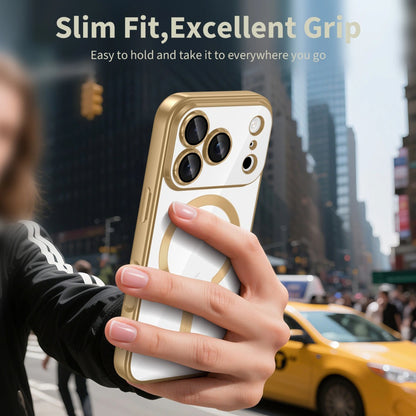 MagSafe Case for Apple iPhone 17 Pro Max, Techsuit, Luxury Crystal, Silver