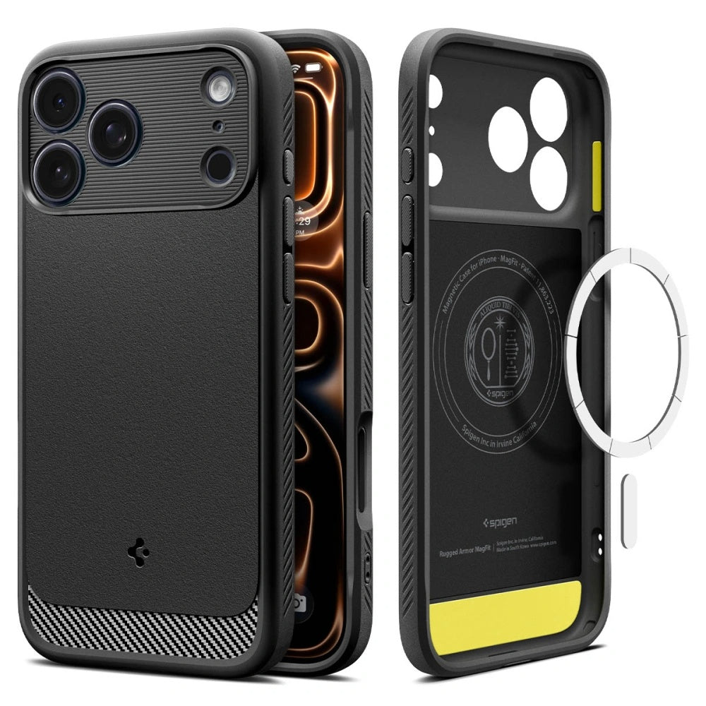 MagSafe Case for Apple iPhone 17 Pro, Spigen, Rugged Armor, Matte Black
