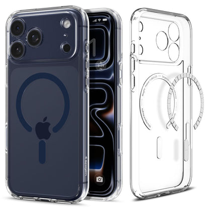 MagSafe Case for Apple iPhone 17 Pro, Spigen, Ultra Hybrid, Navy Transparent