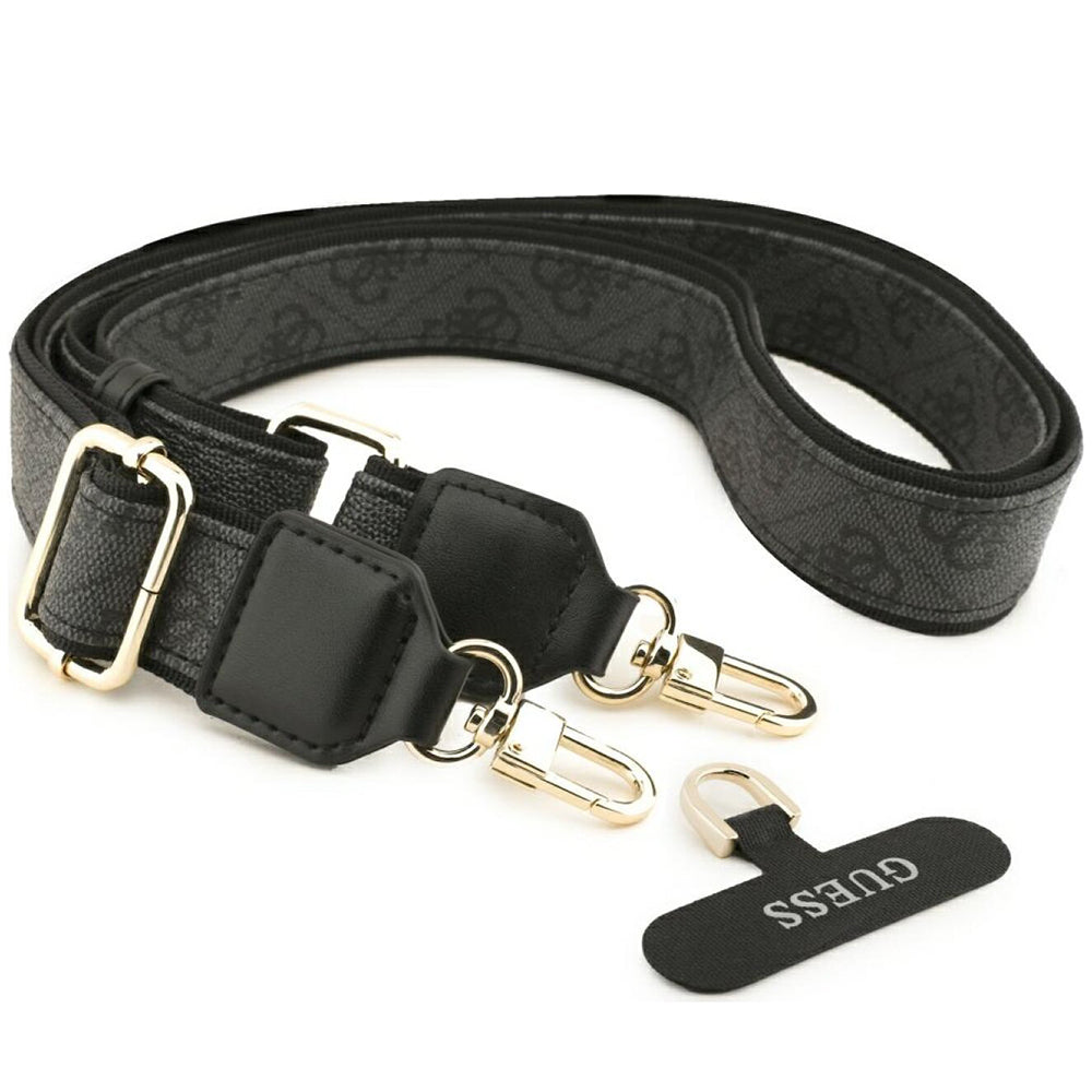 MagSafe Case for Apple iPhone 18 Pro / 17 Pro, Guess, 4G Cardslot & Big Strap, Black