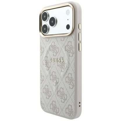 MagSafe Case for Apple iPhone 18 Pro / 17 Pro, Guess, 4G Embossed Classic, Pink