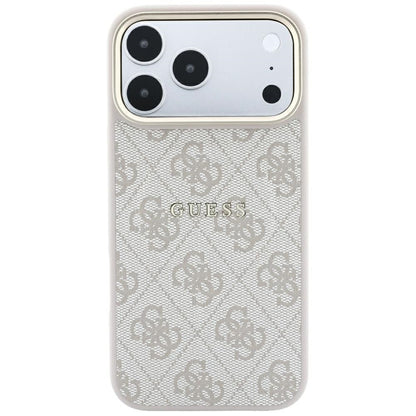 MagSafe Case for Apple iPhone 18 Pro / 17 Pro, Guess, 4G Embossed Ring Classic Logo, Pink